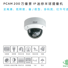 PMD20DNF 派爾高200 萬像素，全高清，晝 / 夜型，IP 迷你半球攝像機